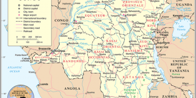 خريطة جمهورية الكونغو الديمقراطية (DRC)